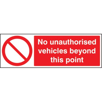 No Unauthorised Vehicles Beyond this Point