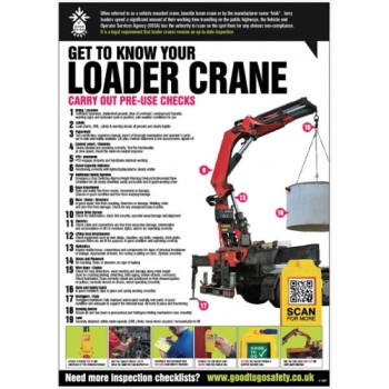 Loader Crane Inspection Checklist - Poster