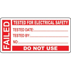 Failed - PAT Test Write On Labels (Roll of 250)