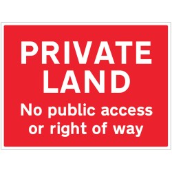 Private Land - No Public Access or Right of Way