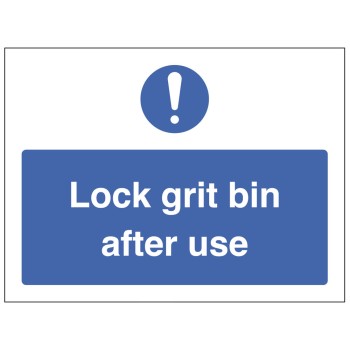 Lock Grit Bin after Use