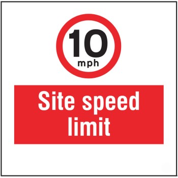 10mph - Site Speed Limit - Add a Logo - Site Saver