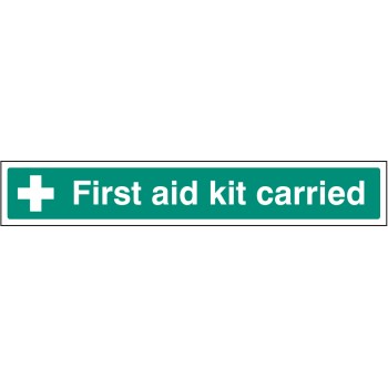 First Aid Kit Carried - Window Sticker