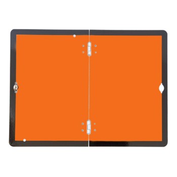 Folding Hazard Warning - Vehicle Plate - Reflective Aluminium