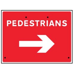 Re-Flex Sign - Pedestrians Arrow Right