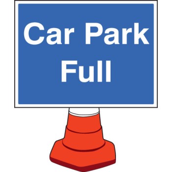 Car Park Full Cone Sign - 600 x 450mm