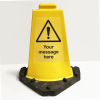 Your Message Here - Double Sided Yellow Cone