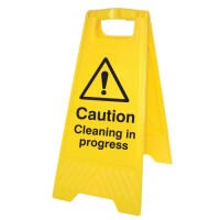 Caution - Cleaning in Progress - Self Standing Floor Sign