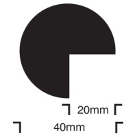 Impact Protection - Semi-circular 40 / 40 - Self Adhesive