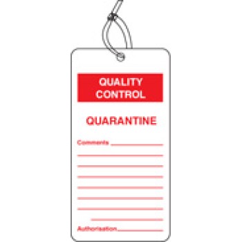 Quality Control Tag - Quarantine (Pack of 10)