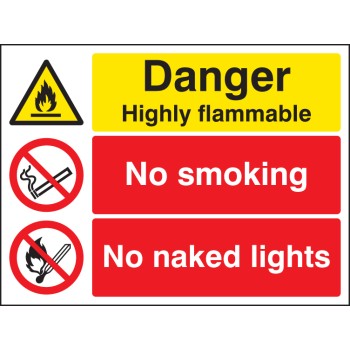 Danger - Highly Flammable - No Smoking - No Naked Lights