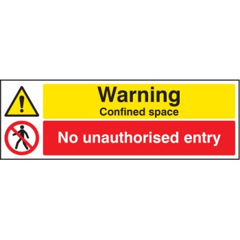 Warning - Confined Space - No Unauthorised Entry