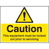 Caution - this Equipment Must be Locked Out Prior to Servicing