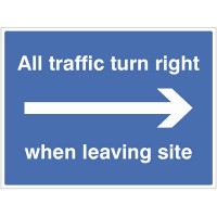 All Traffic Turn Right when Leaving Site