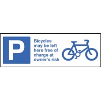 Cycles May be Left Here Free of Charge At Owners Risk