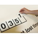 Zero in On Safety AccIdent Board with Logo & 2 Sets of Numbers 